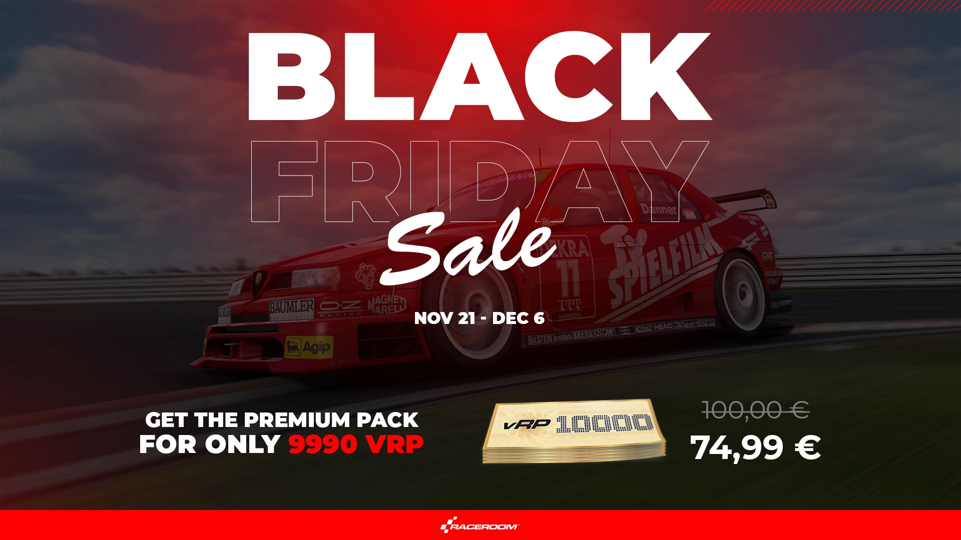 All RaceRoom’s content free to try in Black Friday event