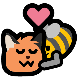 bee hug fox heart emoji