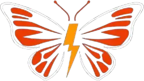 ADHD: A lightning butterfly in orangered color