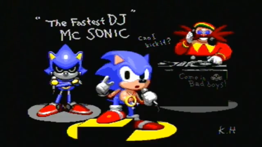 is this the alt-text bit? good! this is the dj sonic easter egg from sonic cd. fun fact: the unedited version of this video is actually jim carrey parodying a rapper who grew up in a jamaican neighborhood in toronto. robotnik over here wears a jamaican hat. it's all connected wow !!