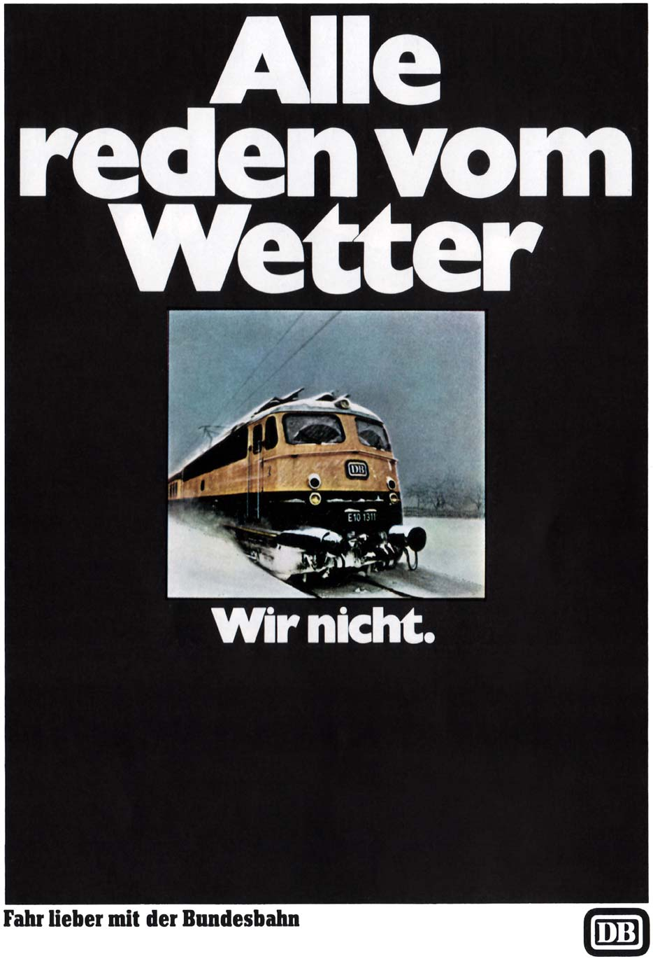 Die Bahn redet nicht vom Wetter