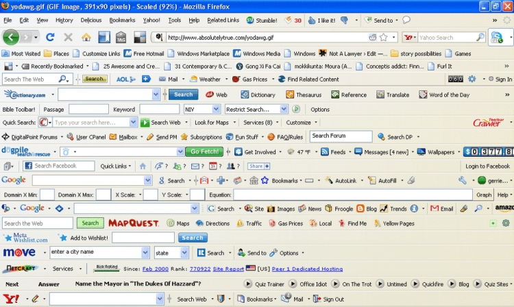 Too many toolbars