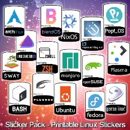 GitHub - RockyC36/StickerPack: Linux distro and desktop stickers created in Inkscape