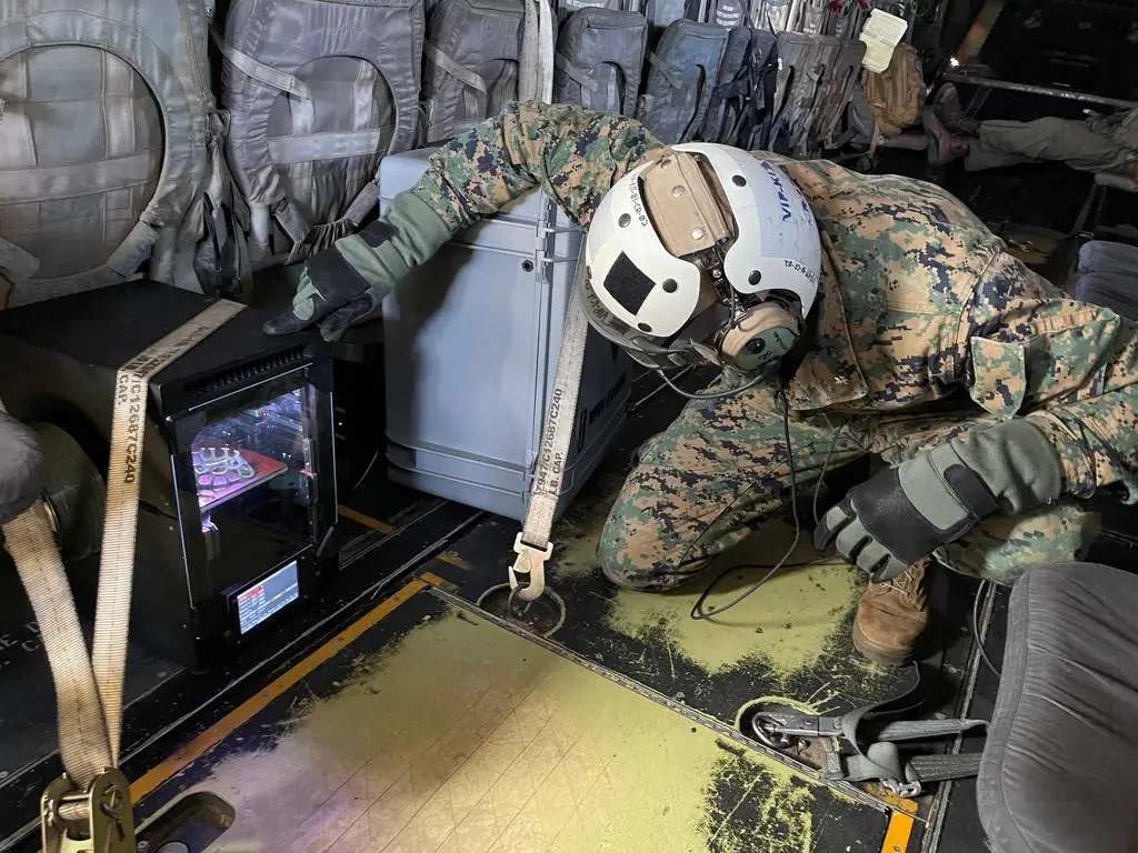 Marines 3D-print medical cast in an airborne Osprey