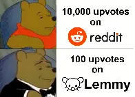 10000 głosów na reddicie vs 100 na Lemmym