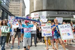 Trump and DeSantis speeches draw fresh protests to Moms for Liberty’s Philly summit
