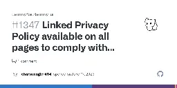 Linked Privacy Policy available on all pages to comply with GDPR · Issue #1347 · LemmyNet/lemmy-ui