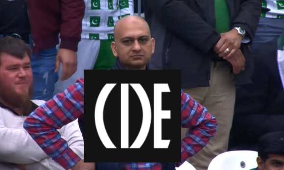 disappointed cricket fan meme with CDE logo