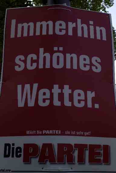 Lustiges Wahlplakat