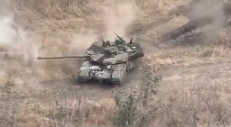 T-90 tank destroyed in the Lyman direction by the Anti-tank Company of the 66th Mechanized Brigade