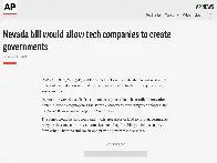 Nevada bill would allow tech companies to create governments