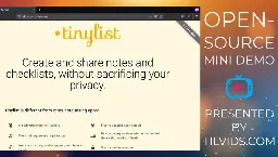 Open-Source Mini Demo - TinyList.app