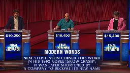 Not Even Jeopardy Contestants Know What the Metaverse Is