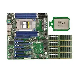 Asrock Rack EPYCD8 motherboard+ AMD EPYC 7642 48c/96t CPU +64G(4*16)2133P RAM  | eBay