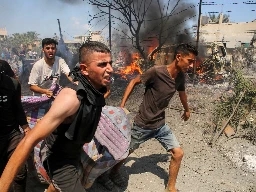 ‘Children in pieces’: Israeli raids on Gaza ‘safe zone’ kill 71, wound 289