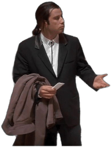 confused travolta meme, no text, transparent background