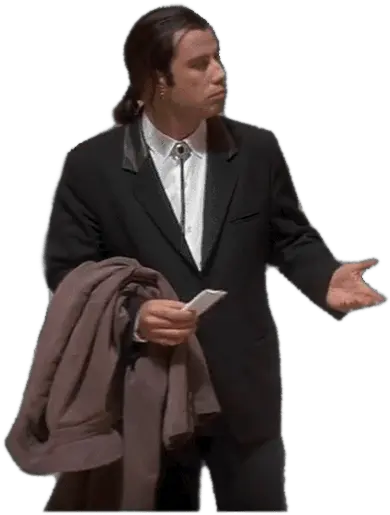 confused travolta meme, no text, transparent background