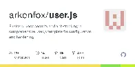 Arkenfox user.js template for Firefox privacy