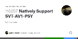 Natively Support SVT-AV1-PSY · Issue #6257 · HandBrake/HandBrake