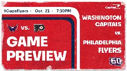 Caps, Flyers Battle Again in DC | Washington Capitals