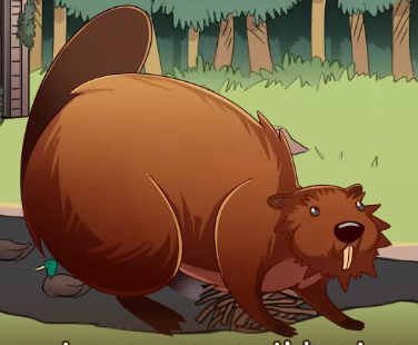 A picture of a beaver from a game.