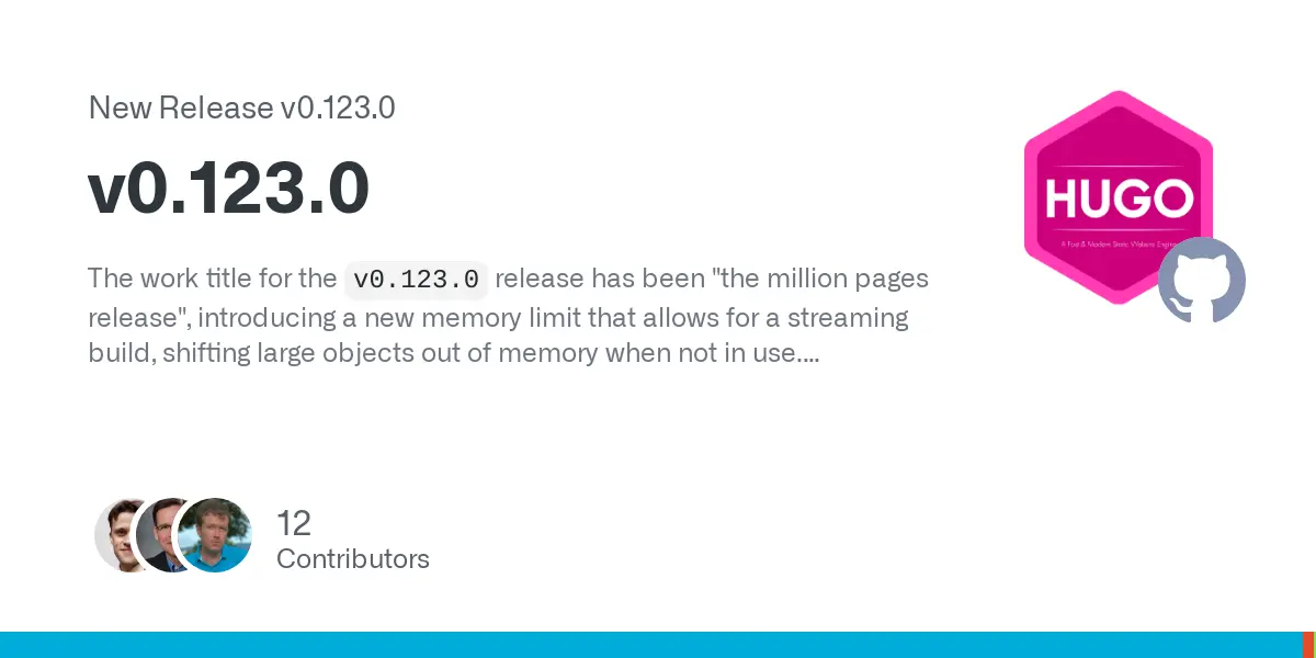Release v0.123.0 · gohugoio/hugo