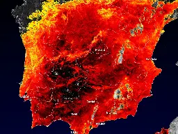 Land temperatures in Spain surpass record 60C in deadly heatwave