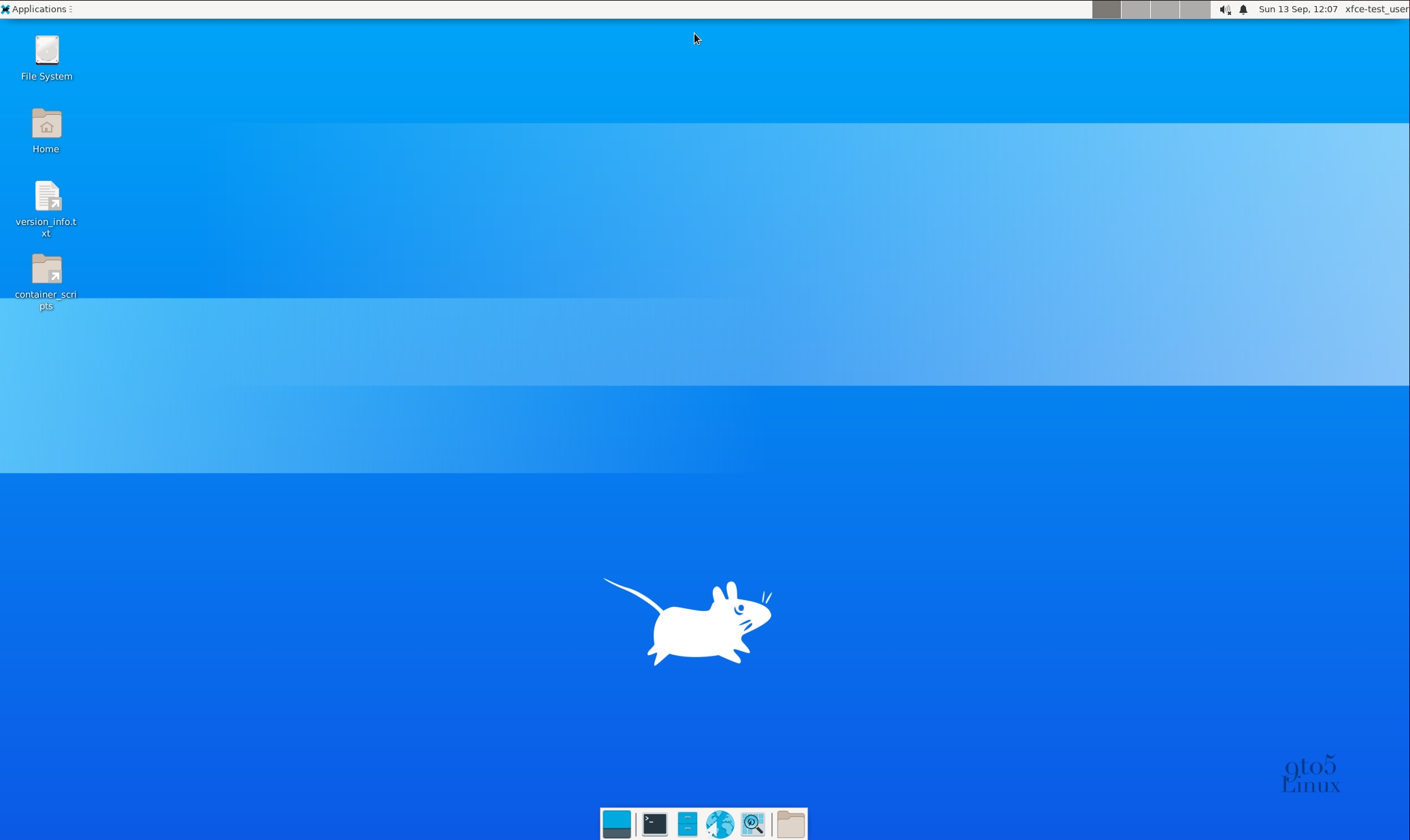 This is the XFCE desktop