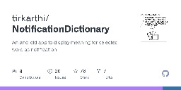 GitHub - tirkarthi/NotificationDictionary: An android app to display meaning for selected word as notification