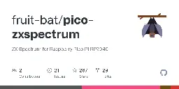 GitHub - fruit-bat/pico-zxspectrum: ZX Spectrum for Raspberry Pico Pi RP2040