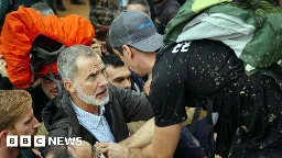 Spain's king and queen pelted with mud in flood-hit Valencia