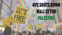 New Yorkers march on Wall St. to demand an end to US funding of Israel : Peoples Dispatch