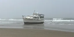 Stolen yacht runs aground south of Newport
