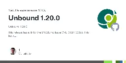 Release Unbound 1.20.0 · NLnetLabs/unbound