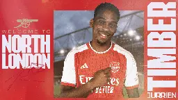 Jurrien Timber signs for Arsenal