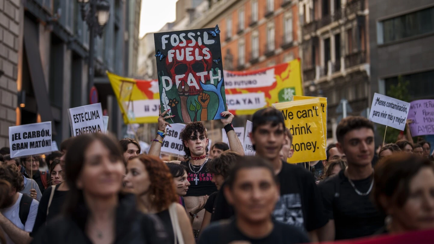 Climate protesters around the world are calling for an end to fossil fuels as Earth heats up