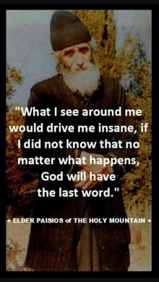 Wise words from Elder Paisios