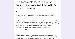 User Sentiments and Dynamics in the Decentralized Web: Reddit Migration's Impact on Lemmy