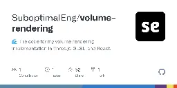 GitHub - SuboptimalEng/volume-rendering: 🌊 The code for my volume rendering implementation in Three.js, GLSL, and React.