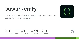 GitHub - susam/emfy: A dark and sleek Emacs setup for general purpose editing and programming