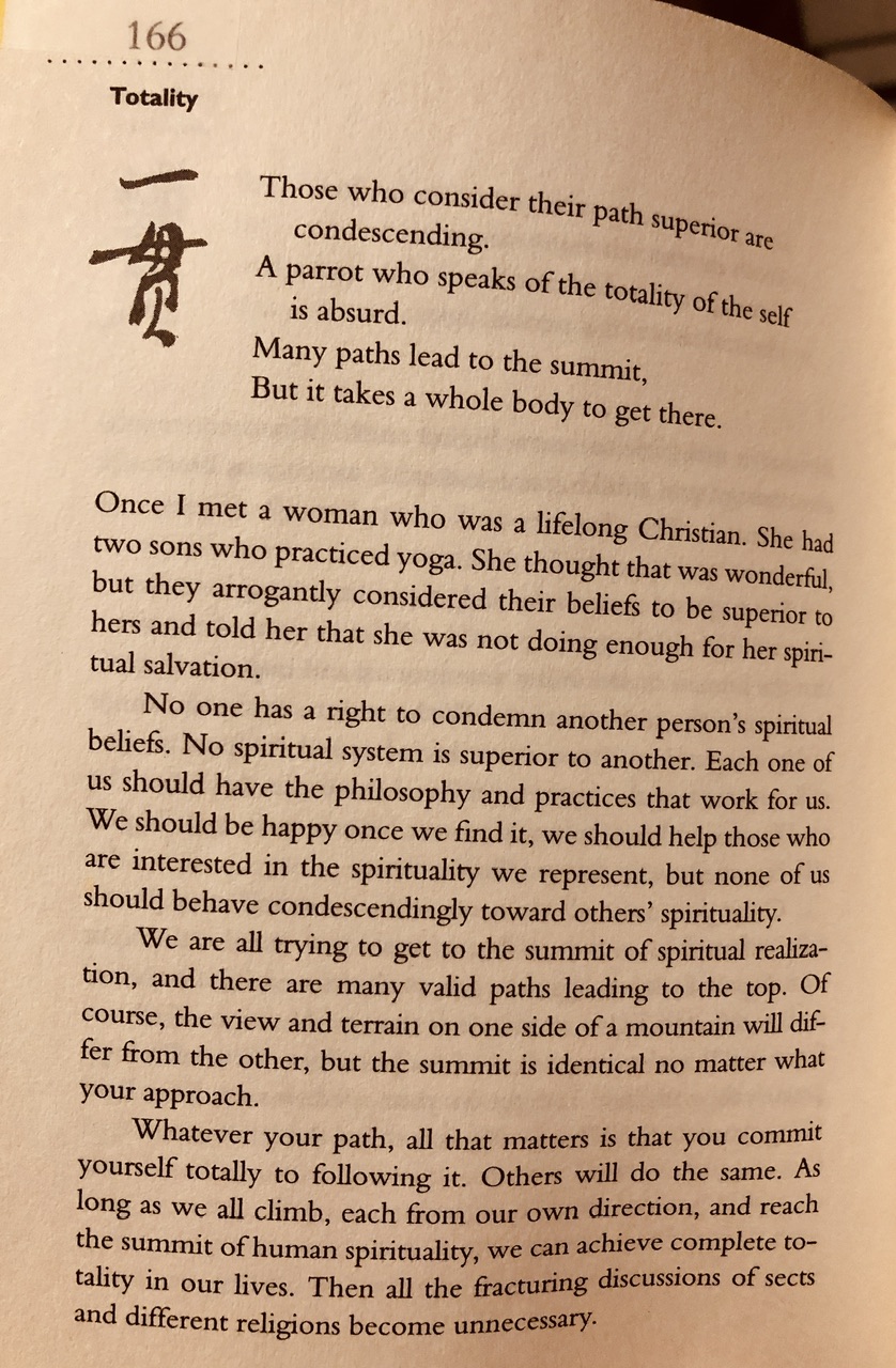 “Totality” Day 166 from 365 Tao: Daily Meditations by Deng Ming-Dao