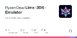 GitHub - RyzenDew/Lime-3DS-Emulator: A Nintendo 3DS Emulator