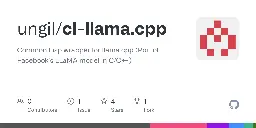 GitHub - ungil/cl-llama.cpp: Common Lisp wrapper for llama.cpp (Port of Facebook's LLaMA model in C/C++)