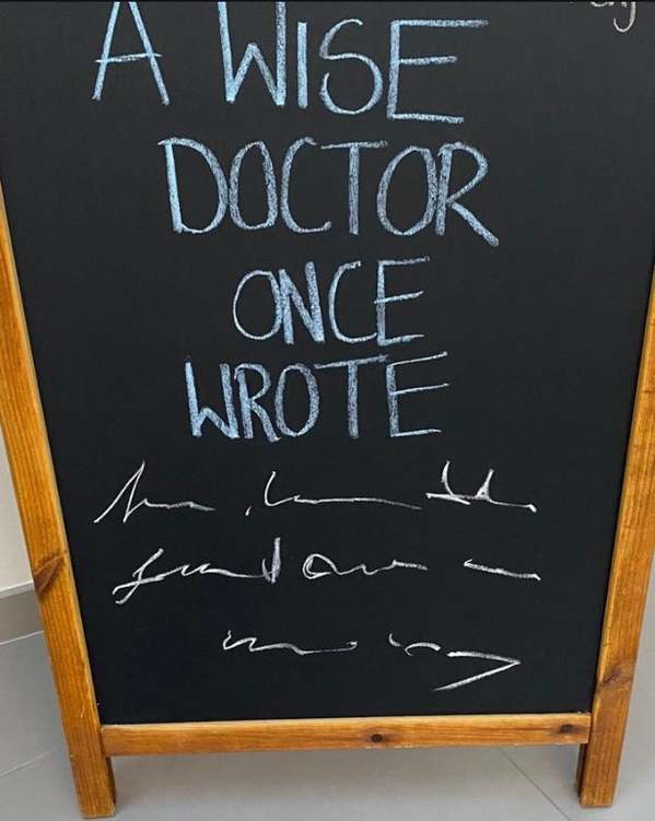 truly wise doctor, indeed. i should stop eating apples so i can hear more of their wise words