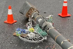 A driver ran into a ghost bike memorial and it’s a sad and awful metaphor - Canadian Cycling Magazine