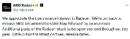 AMD: "Additional Parts Of The Radeon Stack To Be Open Sourced Throughout The Year"