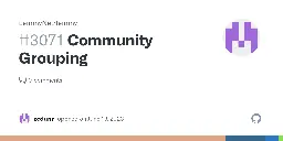 Community Grouping · Issue #3071 · LemmyNet/lemmy