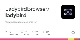 GitHub - LadybirdBrowser/ladybird: Truly independent web browser