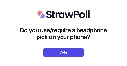 Do you use/require a headphone jack on your p... - Online Poll - StrawPoll.com