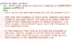 Btrfs Deprecating Its Integrity Checker Tool